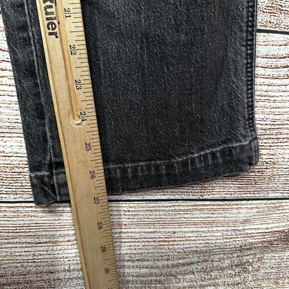 Universal Thread Black Denim Overalls Women’s Size 0/25R Straight Leg Jeans - Picture 5 of 10